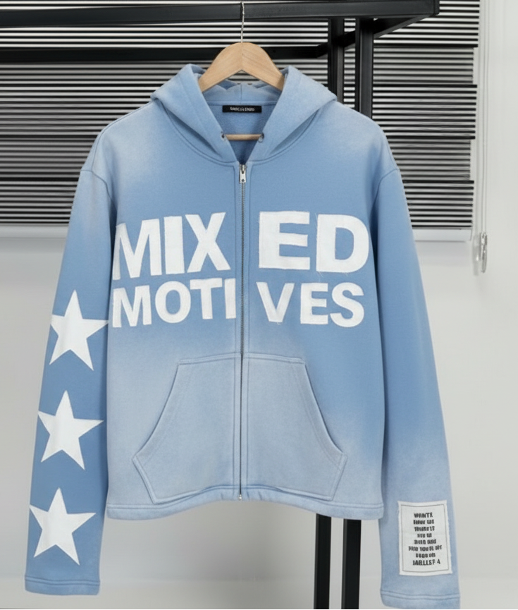 Blue "3 STAR" Zip Up