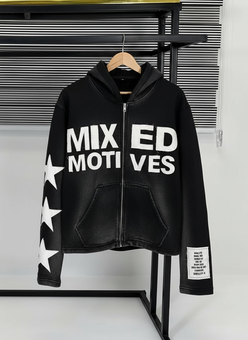 Black "3 STAR"  Zip up