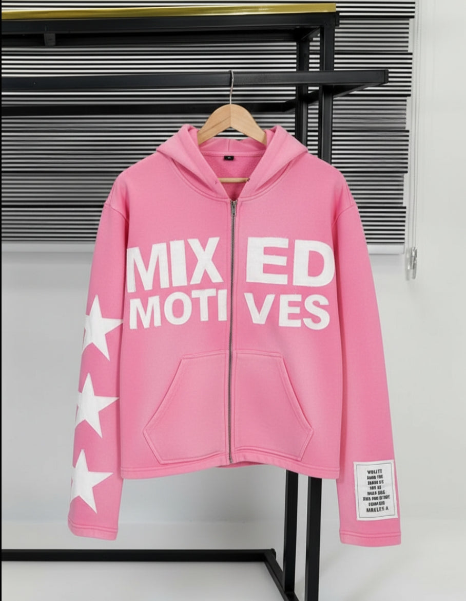 Pink "3 STAR" Zip up